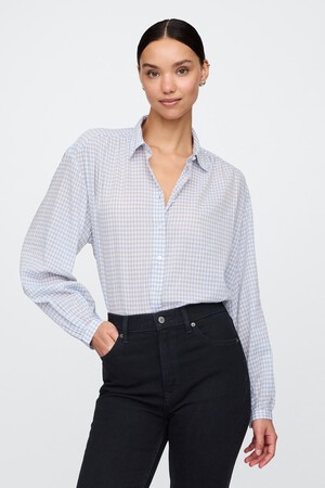 Relaxed Button-Front Shirt