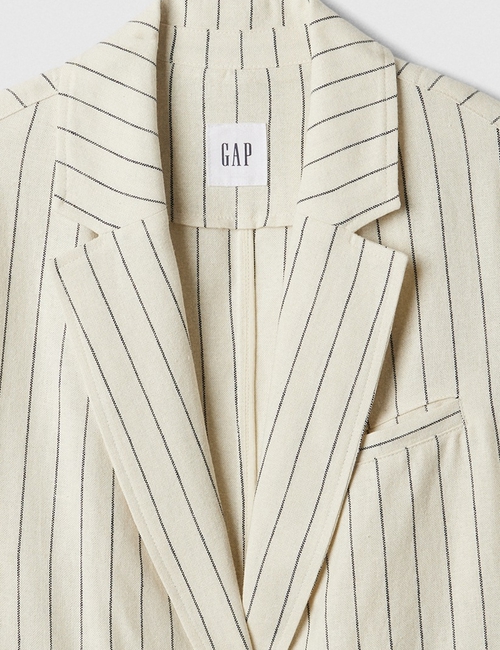 Relaxed Linen-Blend Blazer