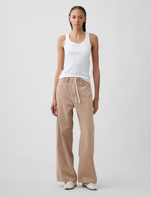 Shop Arch Logo Rib Tank Top for | GAP UAE