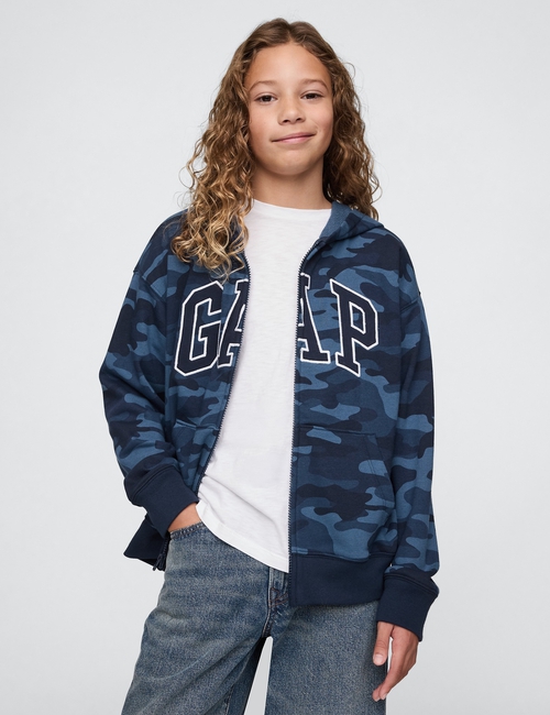 Kids Relaxed Gap Logo Zip Hoodie