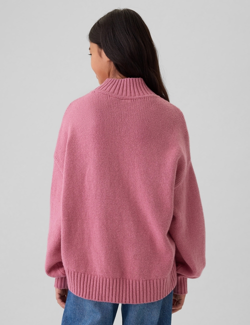 Kids CashSoft Oversized Mockneck Sweater