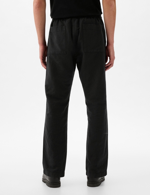 Linen-Cotton Pull-On Pants