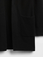 Relaxed Shaker-Stitch Open-Front Cardigan
