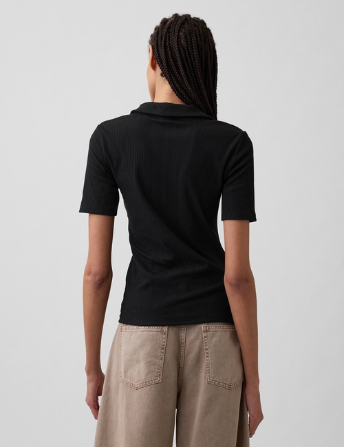 Ribbed Polo Shirt