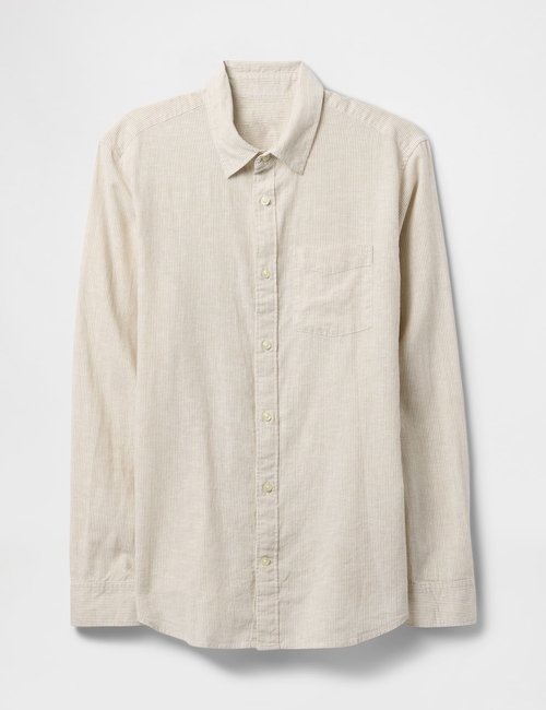 Linen-Blend Shirt in Standard Fit