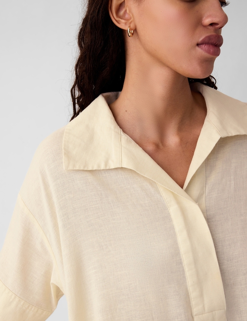 Linen-Cotton Maxi Dress