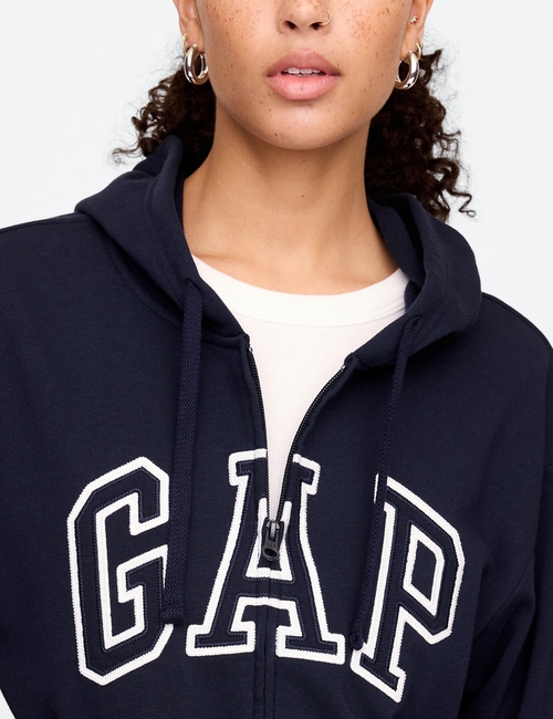 Relaxed Gap Logo Zip Hoodie