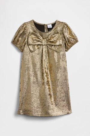 V-WVN BOW DRESS HO25