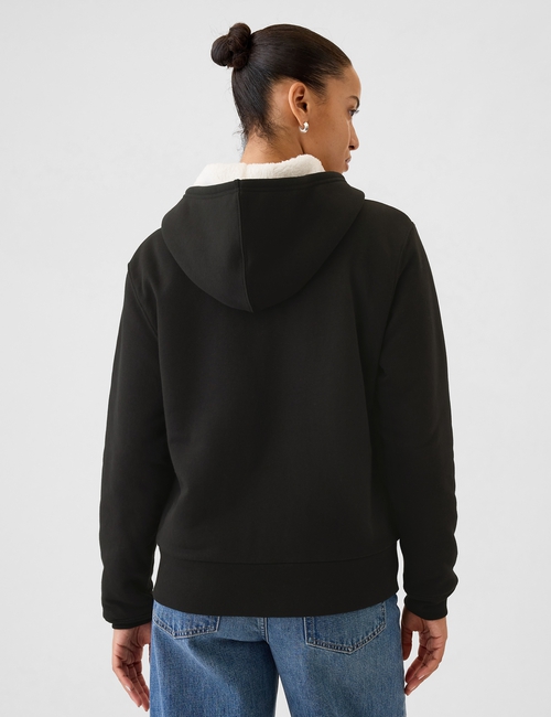 Relaxed Gap Logo Sherpa-Lined Zip Hoodie