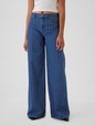 Mid Rise Pinstripe Baggy Jeans