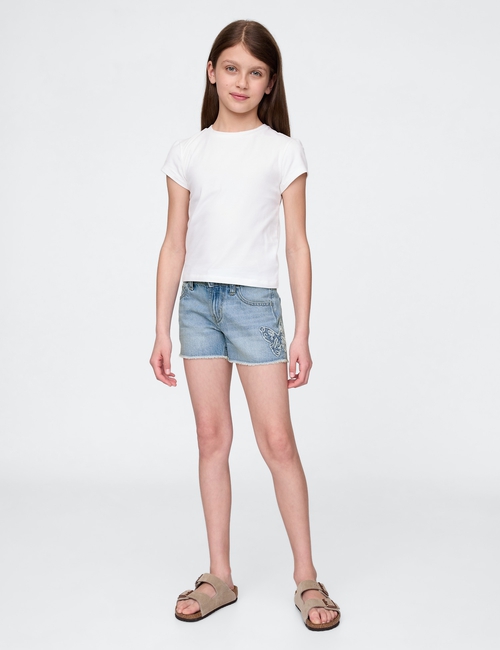 Kids Low Rise Stride Denim Shorts
