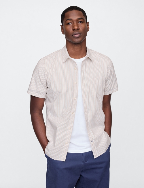 Stretch Poplin Shirt in Standard Fit