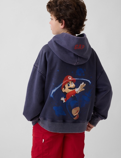 Kids Super Mario VintageSoft Relaxed Hoodie