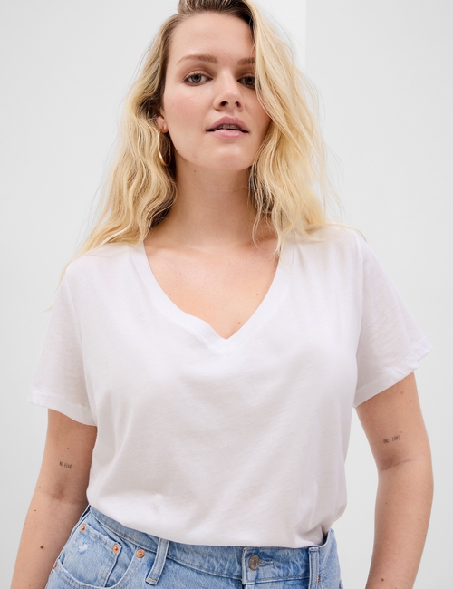 Organic Cotton Vintage V-Neck T-Shirt