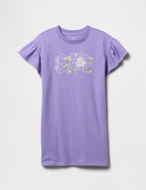 Kids Vintage Soft Flutter-Sleeve Sweatshirt Dress