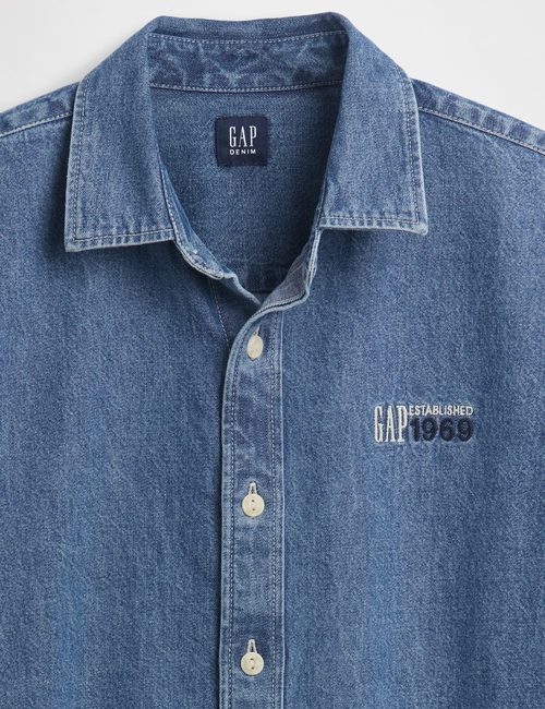 Kids Logo Denim Shirt