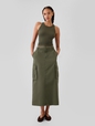 Utility Cargo Midi Skirt