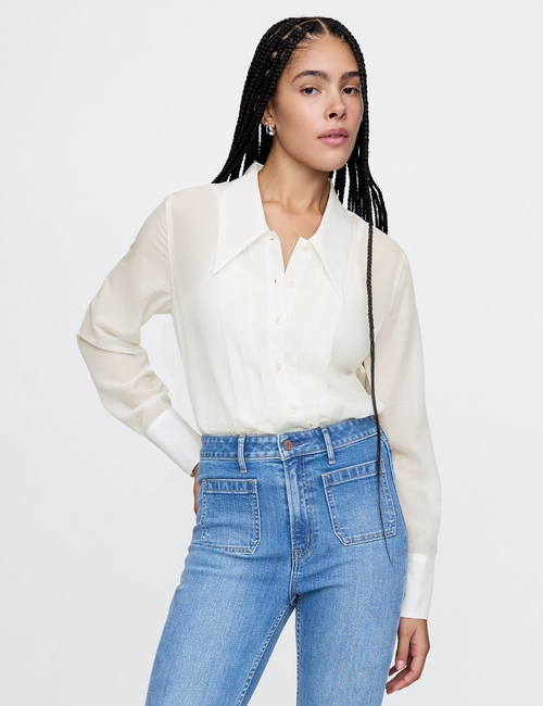 Sheer Classic Tuxedo Shirt