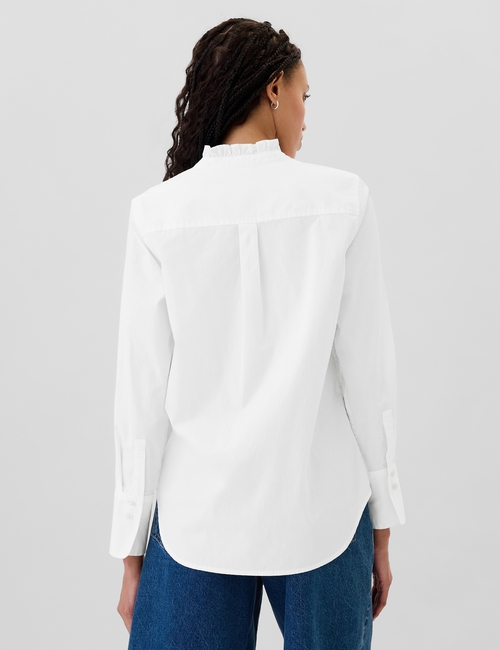 Classic Poplin Ruffle Shirt