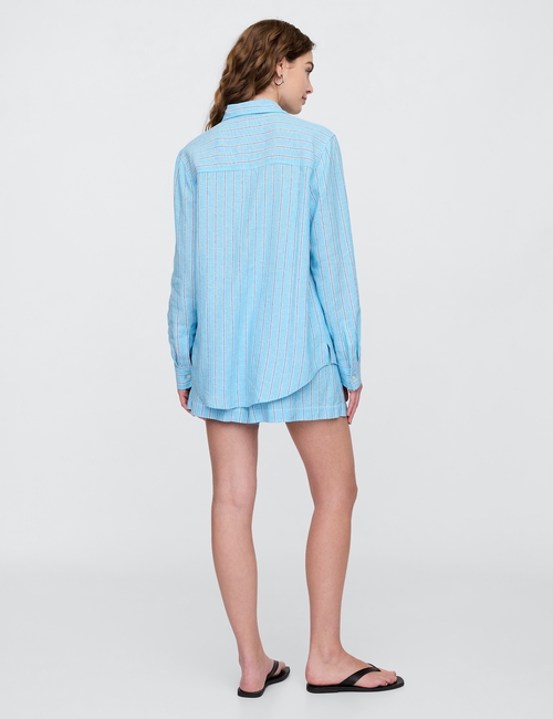 Linen-Blend Easy Shirt