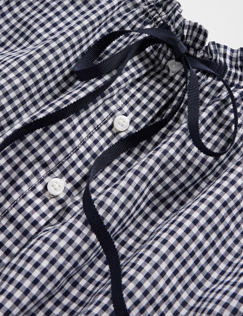 Gap × DÔEN Gingham Cropped Tank Top