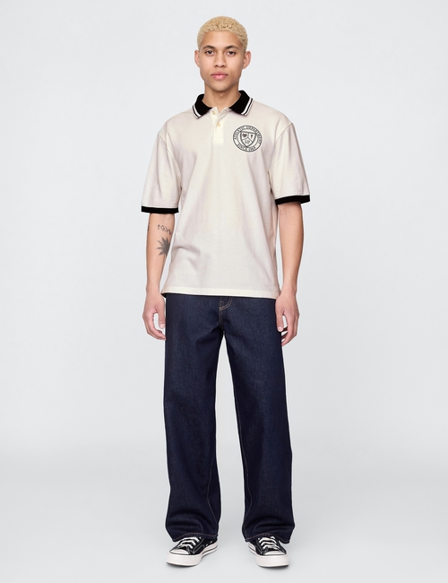 Athletic Logo Pique Polo Shirt