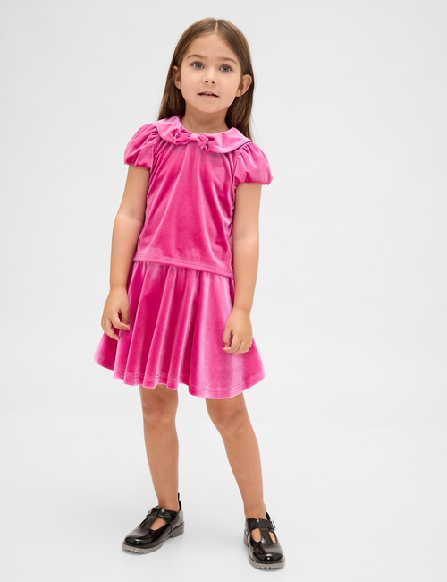 NOV VELOUR BOW SKIRT SET