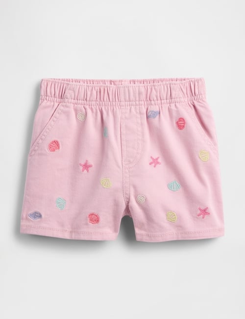 babyGap Pull-On Embroidered Denim Shorts