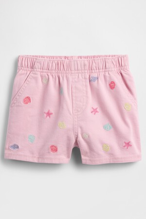 babyGap Pull-On Embroidered Denim Shorts
