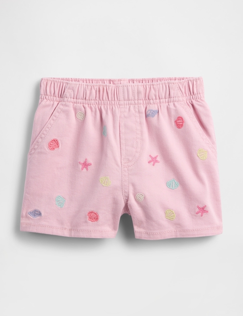 babyGap Pull-On Embroidered Denim Shorts