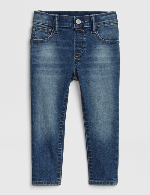 Toddler Elasticized Pull-On Slim Taper Jeans with Washwell™