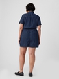 SS UTILITY ROMPER - MED JAFFREY DENIM