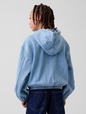 SOFT HOODED DENIM JACKET - INDIGO