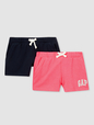 Kids Gap Logo Pull-On Shorts (2-Pack)