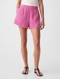 Crinkle Gauze Pull-On Shorts