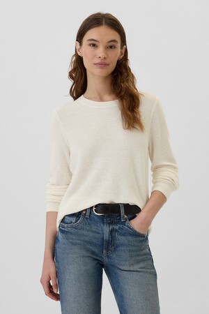 Textured Crewneck Sweater