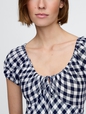 Gap × DÔEN 100% Linen Gingham Midi Dress