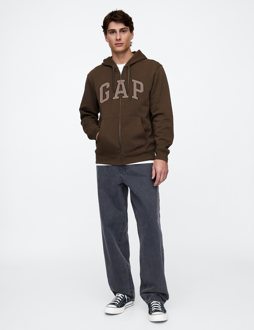 Relaxed Gap Logo Zip Hoodie