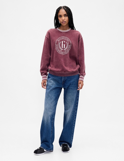 VintageSoft Oversized Logo Sweatshirt