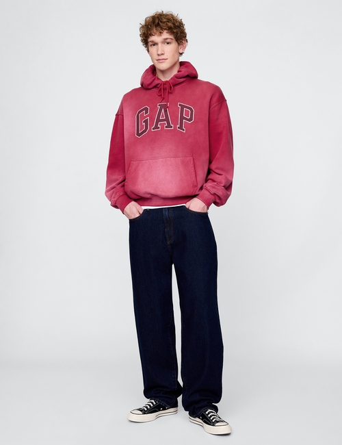 VintageSoft Oversized Logo Hoodie