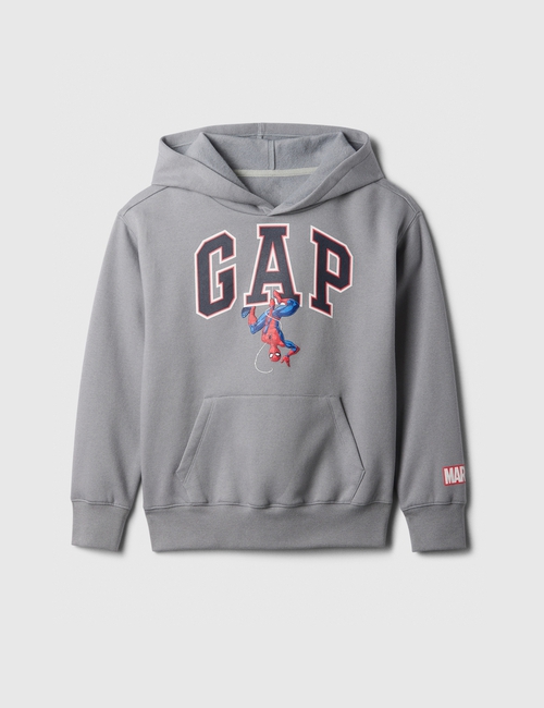GapKids &#124 Relaxed Marvel Spider-Man Logo Hoodie