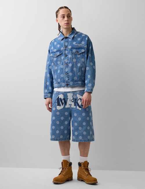 GAP X PROJ A POLKA DOT DENIM SHORT