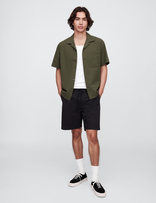 Seersucker Shirt in Boxy Fit