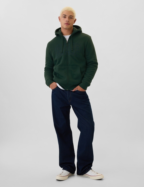 Gap Logo Sherpa-Lined Zip Hoodie