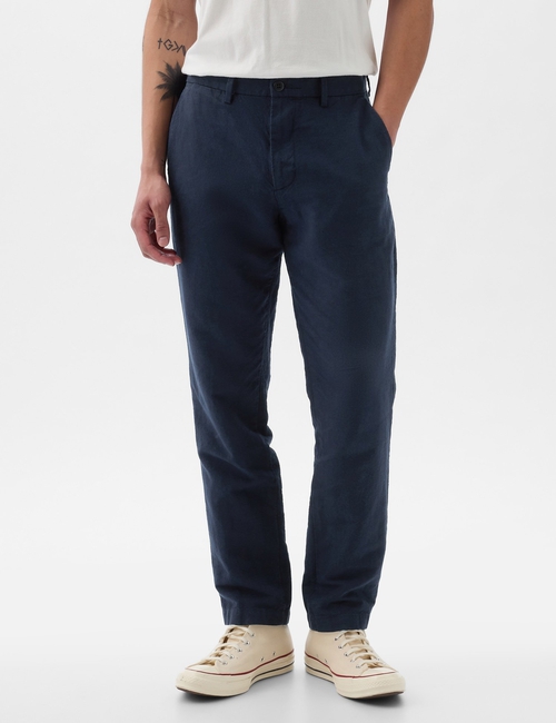 Linen-Cotton Trousers in Slim Fit