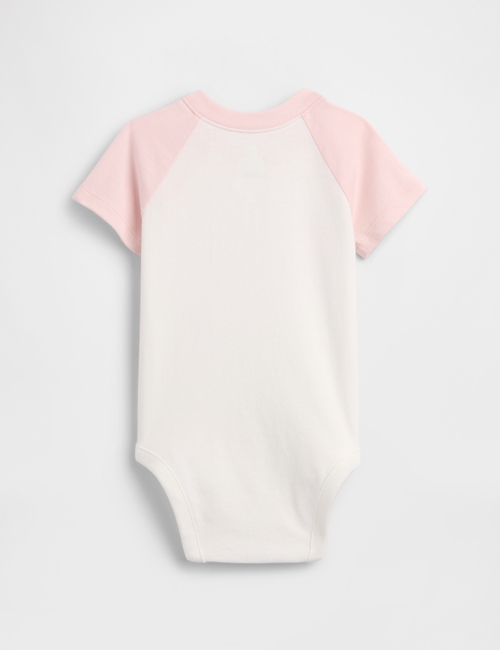 Baby Organic Cotton Gap Logo Raglan Bodysuit