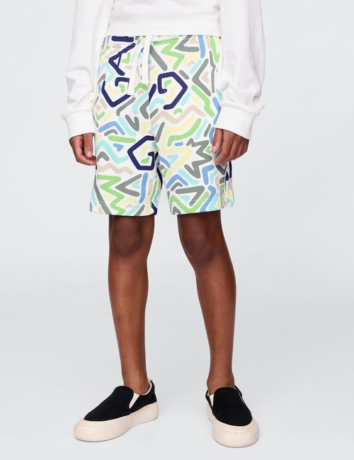 Kids Relaxed Gap Print Pull-On Shorts
