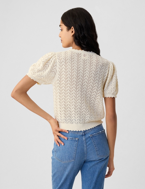 Gap × DÔEN Linen-Blend Pointelle Sweater