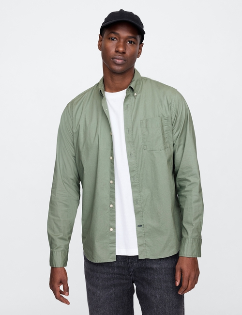 Stretch Poplin Shirt in Standard Fit