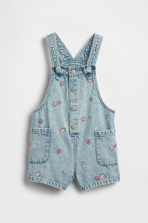 Baby & Toddler Embroidered Denim Shortalls